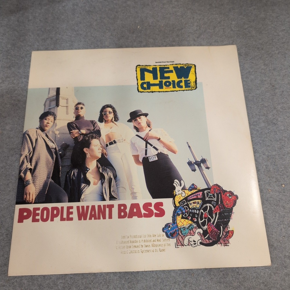 New Choice People Want Bass 12" Vinyl Maxi-Single 1988 Warner Bros 0-21166 VG - Picture 1 of 6